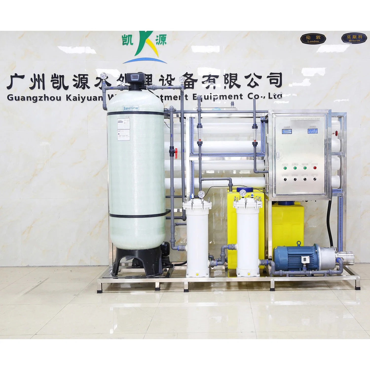 High Salinity Desalination Sea Water Desalination Plant, Seawater Treatment Equipment for Steam Boiler on Boat Ship Yatch 1000lph