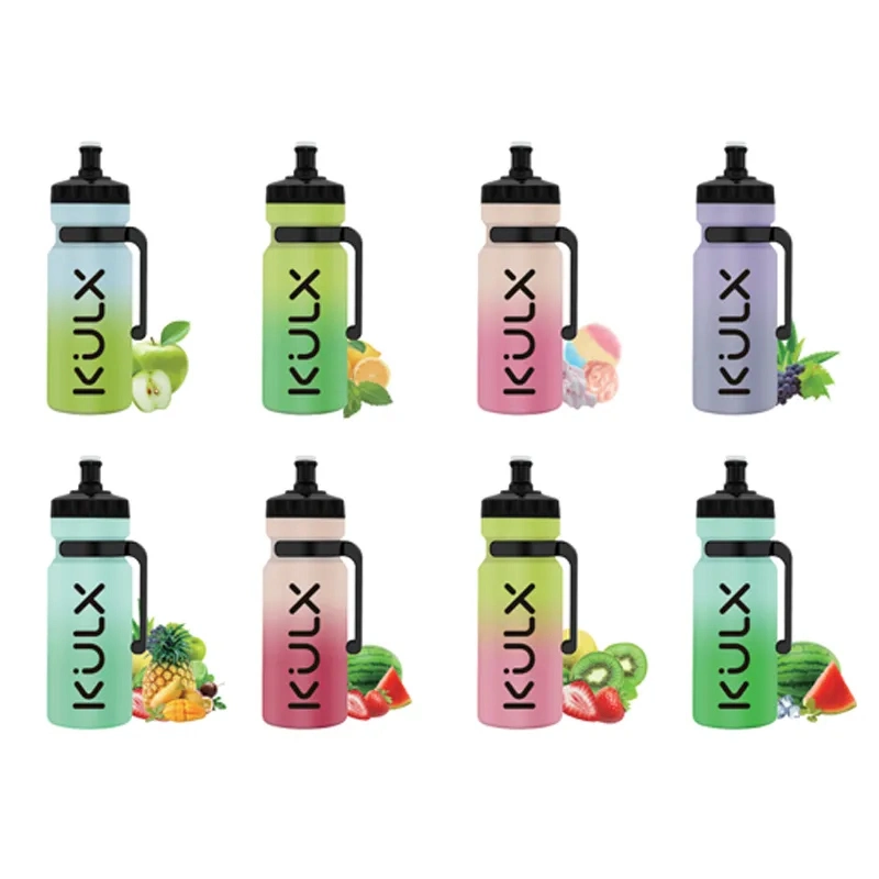 Original Kulx 10000 Puff 10000 Disposable/Chargeable E cigarrillos Control de flujo de aire Dispositivo 6 colores RGB Light 0% 2% 3% 5% 10K Soplo con VAPE Pen 10 sabores