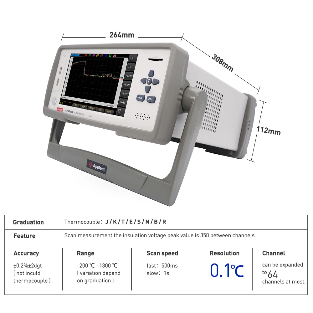 DC 350V Temperature Meter Testing Instruments At4708