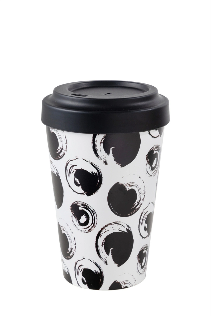 Caneca de café de chá PLA de 100% Natural, reutilizável e sustentável Viagem Mug tirar Café Cup no Melamine nenhum plástico