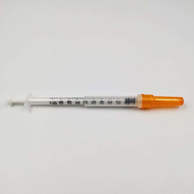 Manual Retractable Safety Hypodermic Insulin Injection Luer Slip Lock Syringe