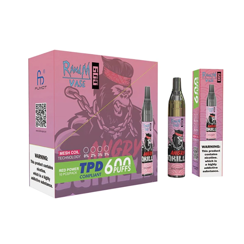 Wholesale/Supplier 2ml Liquid UK EU Hot Selling Disposable/Chargeable Vape Randm Monkey King 600 Puffs Disposable/Chargeable Vape