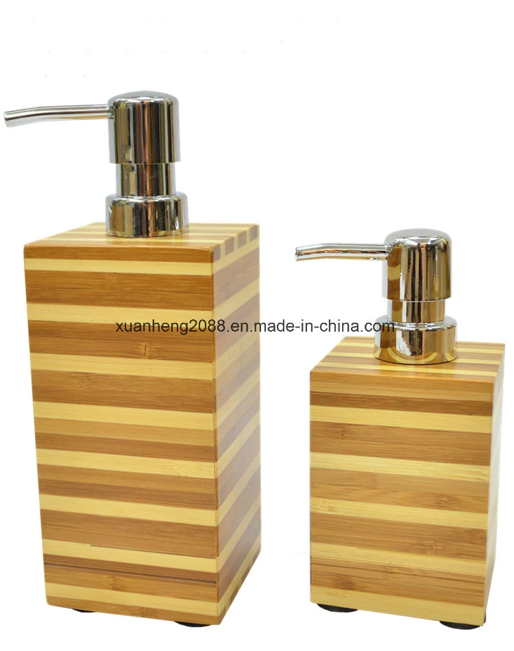 Cosmetic Packaging Plastic Shampoo Fiber Bottle Dispenser Airless Bamboo Body Lotion Bottle with Bamboo Lotion