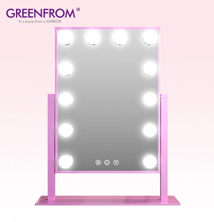 Greenfrom Proveedor 12 Bulbos LED iluminado espejo de tocador con Luz