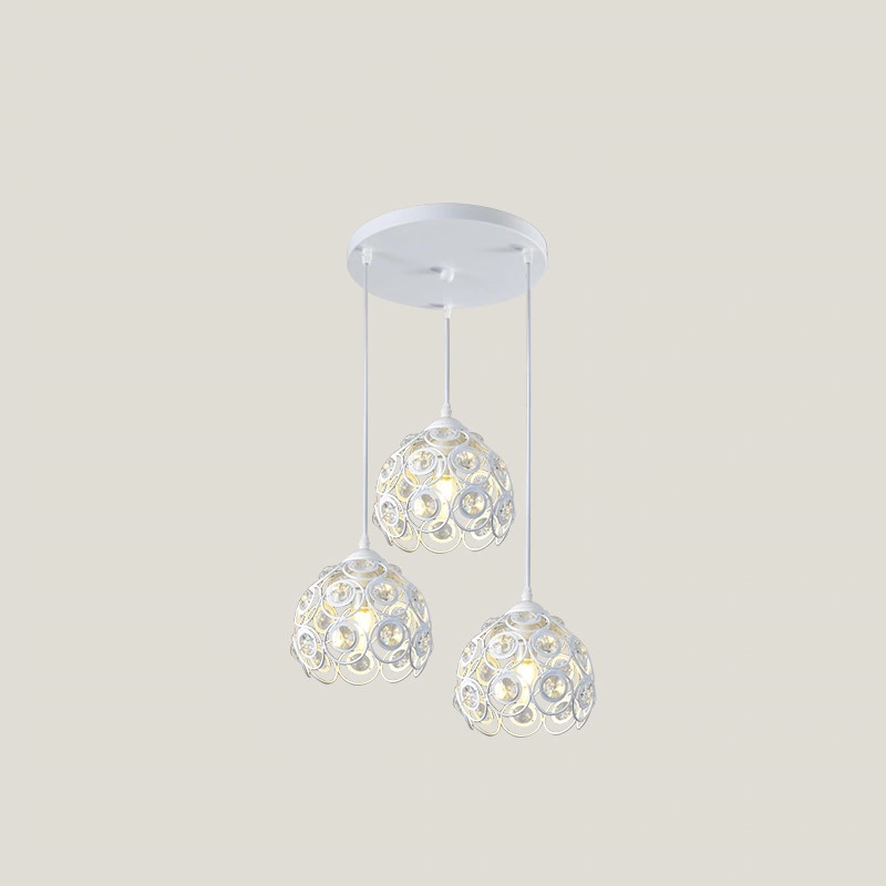 Blanc Noir Nodic pendentif lumière Cristal Chanderlier éclairage Maison moderne Éclairage