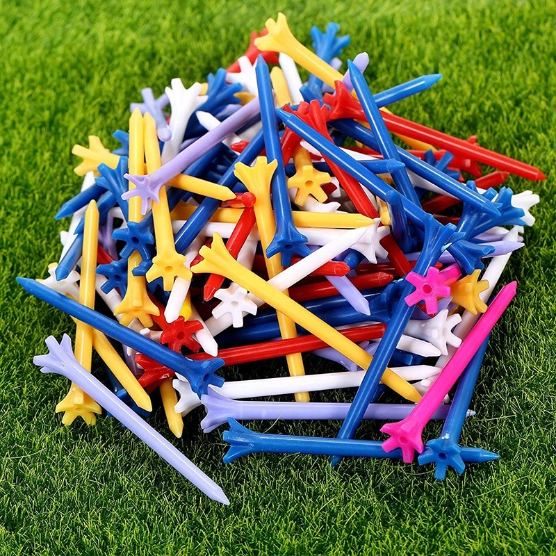 Multicolor Zero Friction 5 Prong Golf Tees 70mm Plastic 5 Claw Less Resistance Durable Golf Tee Golf Accessories