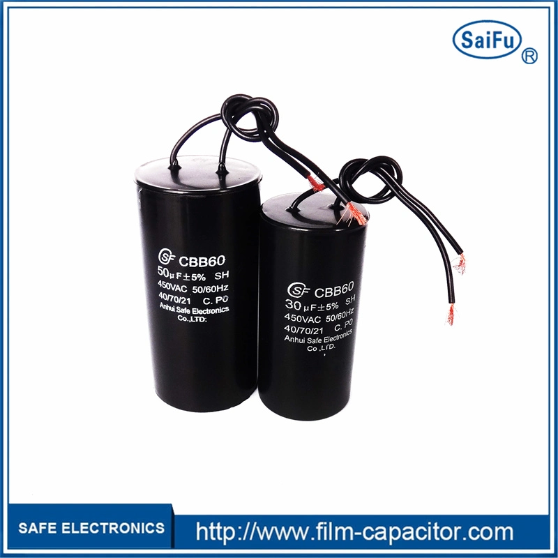 Cbb60 Air Pump Water Pump Motor Start Polypropylene Film Capacitor