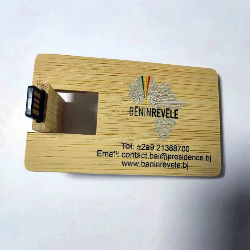 Wooden Card USB 2.0 Flash Memory Stick Pen Drive