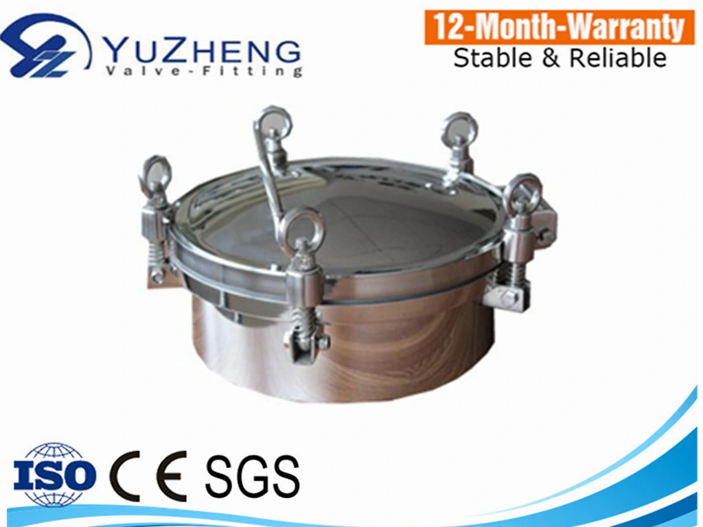 Sanitary Stainless Steel Food Grade SS304 Round Manhole