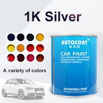 Good Weatherability Acrylic Car Paint Highly Metallic Auto Paint Autocoat HS 1K Fine White Silver Am203