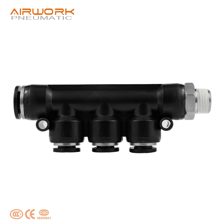 Pkd Five Way Od 6mm Connector China High quality/High cost performance  Pneumatic Fitting 4 6 8 10 12 mm for Pipe Connect