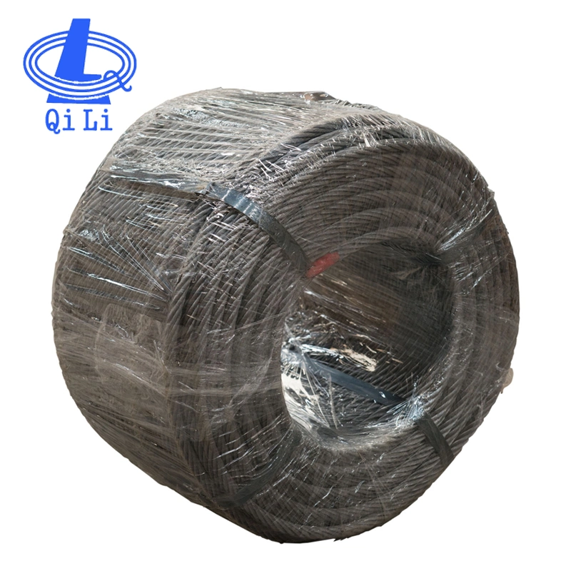 6X24+7fábrica FC Ungalvanized Cable de acero de la cuerda para atar y vinculante