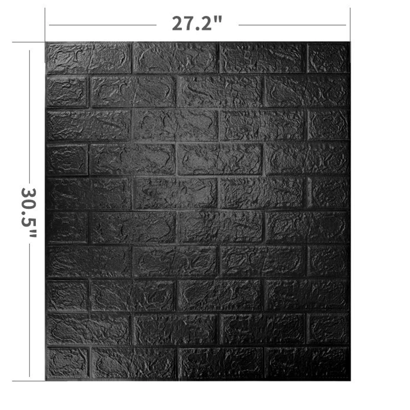 3D Tile Brick Waterproof Wall Sticker Self-Adhesive Foam Panel Wallpaper 77X70cm