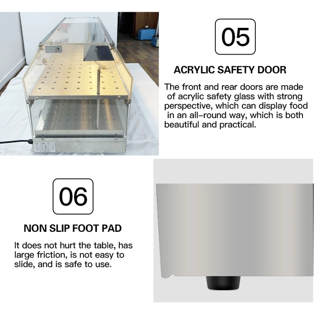 LD-505 Venta caliente Puerta de la Vista de la Calentador eléctrico de Alimentos Showcase Con sistema de circulación de aire Calentador de alimentos Calentador de alimentos Mostrar contador