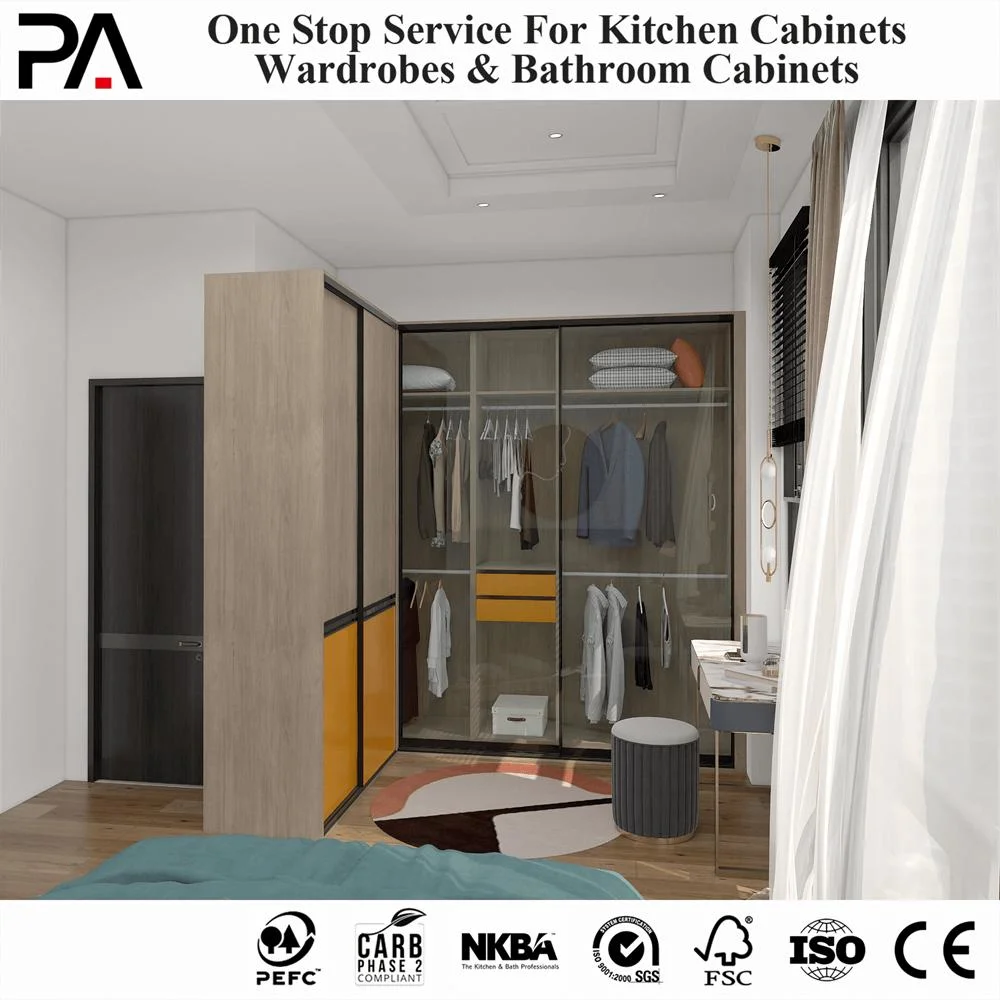 PA American Furniture Customized Storage Modern Ready to Assemble Sliding Wardrobe