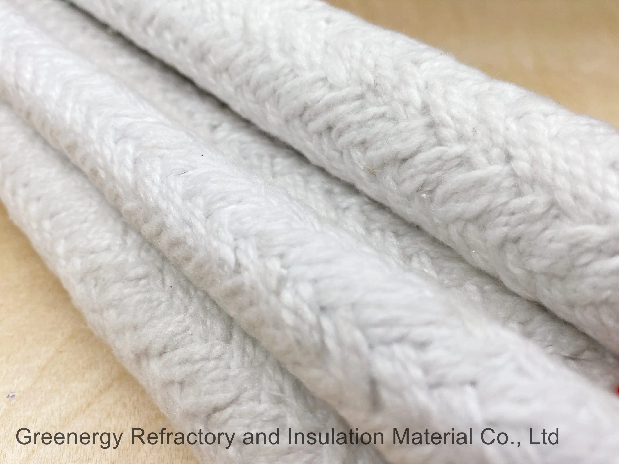 Greenergy High Temp. Heat Resistance Ceramic Fiber Braided Round Sealing Rope Ceramic Fiber Rope