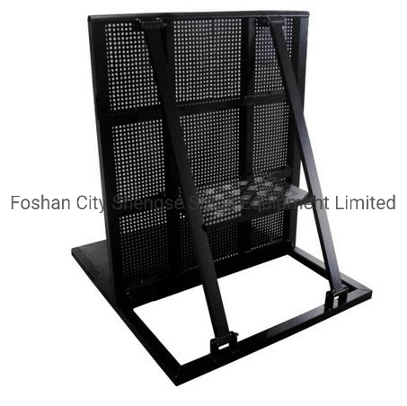 Hot Sale Tamaño estándar aluminio extraíble Control de empuje plegable de seguridad Barricade etapa con Puerta para parar a los fanáticos locos para vivir Concierto/exposición