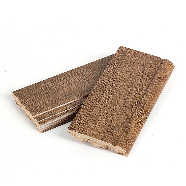 E0 12mm Multilayer Bedroom Baseboard Wear Proof Solid Wood Laminate Floor Skirting Board