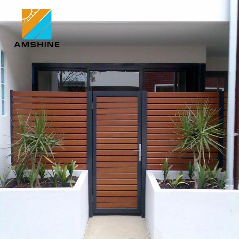 Customized Louver Gate Garden Decorative Aluminium Industrial Metal Driveway Gate