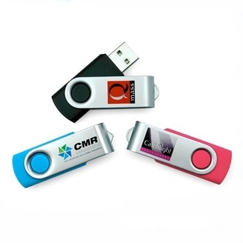 Custom Logo 1GB 4GB 8GB Metal Swivel USB Flash Drive