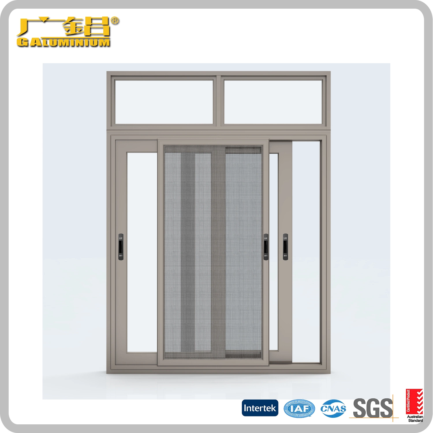 Two Track Aluminum Sliding Window Without Mosquito Net