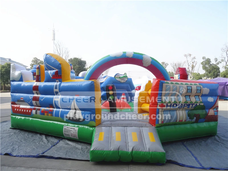 Cheer Amusement Fun Inflatable City Playground for Kids