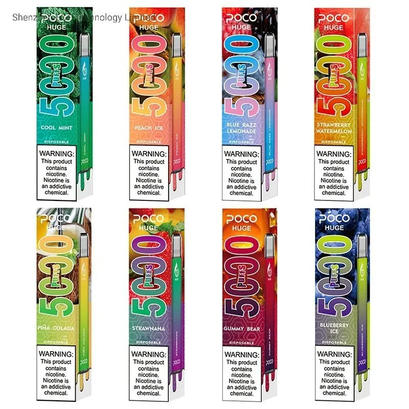 Original Mesh Coil 5000 Puffs Poco Huge Disposable/Chargeable Vape Pen Electronic Cigarette Rechargeable 15ml 8 Flavors Device Newest Vapor Pen