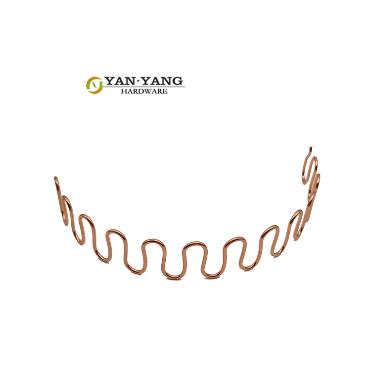 Yanyang Antirust 3.6mm Rose Golden Sofa Spring Coil Zigzag Inner Spring