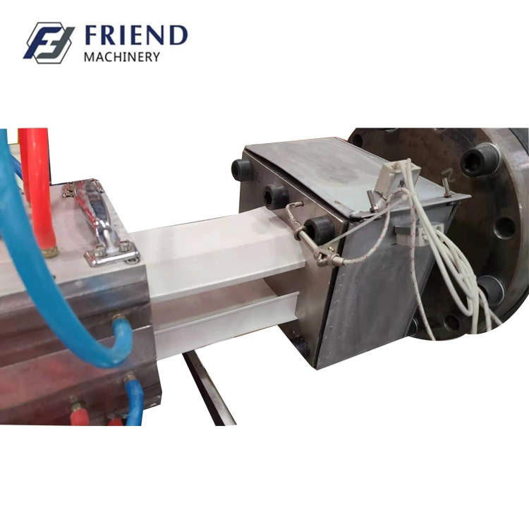 Euro-Standard 40mm*40mm PVC Plastic Electric Trunking Extrusion Machine with Punching Device Twin Screw Extruder Line