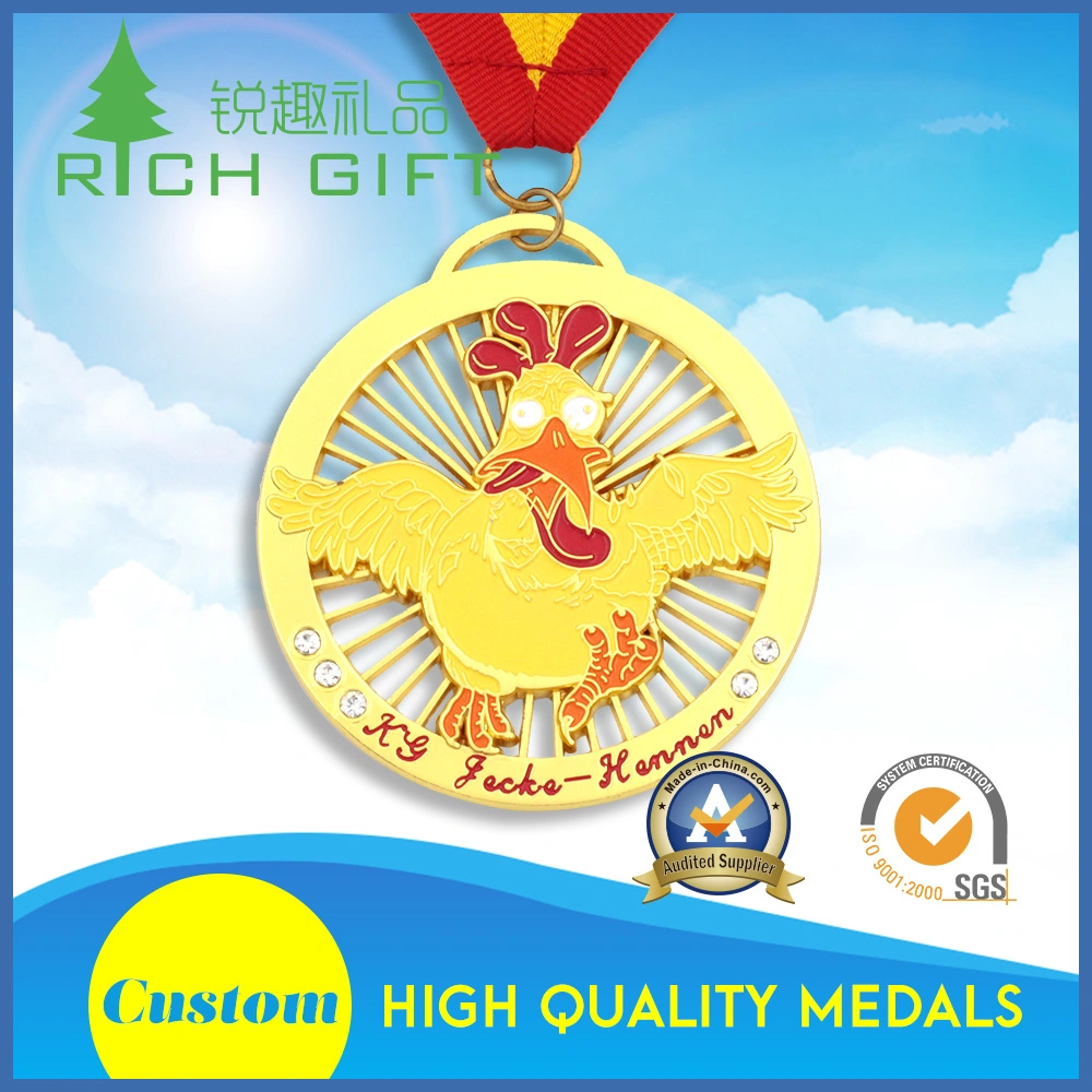 Custom Shiny Gold Silver Bronze Plating Finish Metal Medal Products