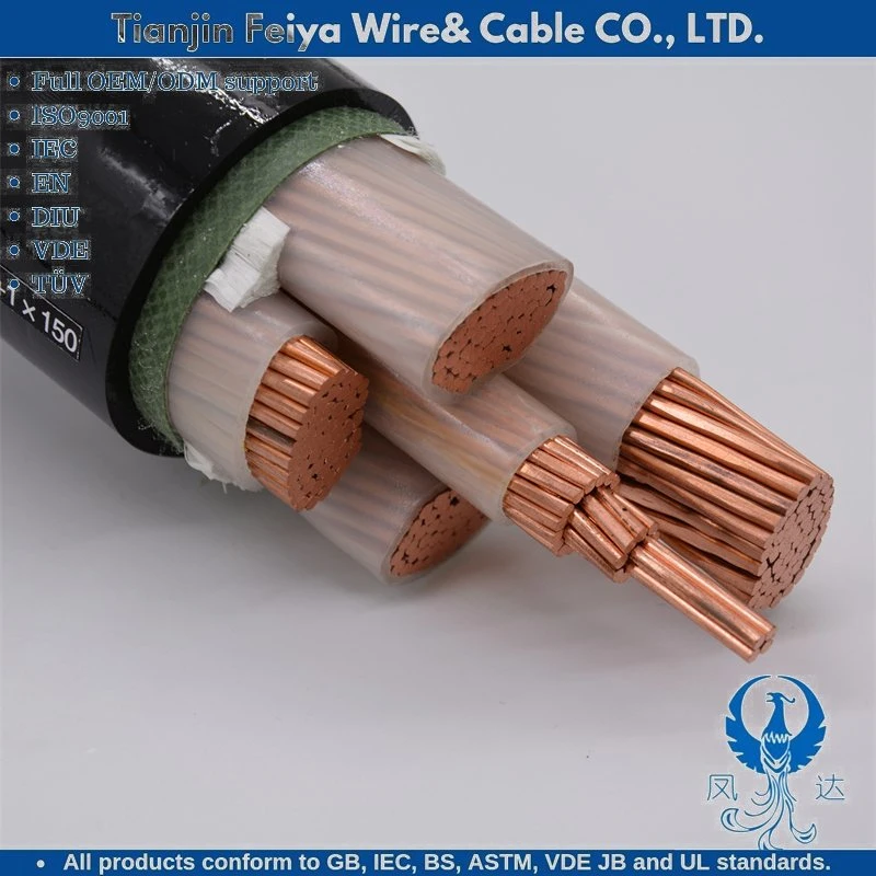 PVC Copper Conductor 3X15 XLPE Insulated Corrugated Aluminum Sheath PVC Sheath Power PVC Cable