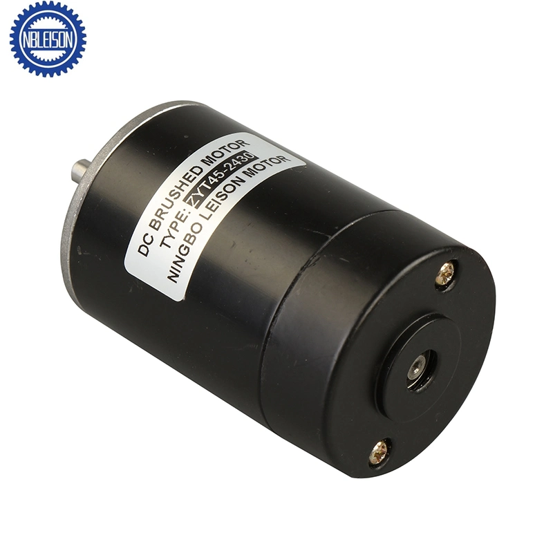 12V 24V 36V 48V 220V 45mm Zyt 3000rpm 6000rpm Motor de CC de imán permanente con escobillas de 10W a 500W Personalizado