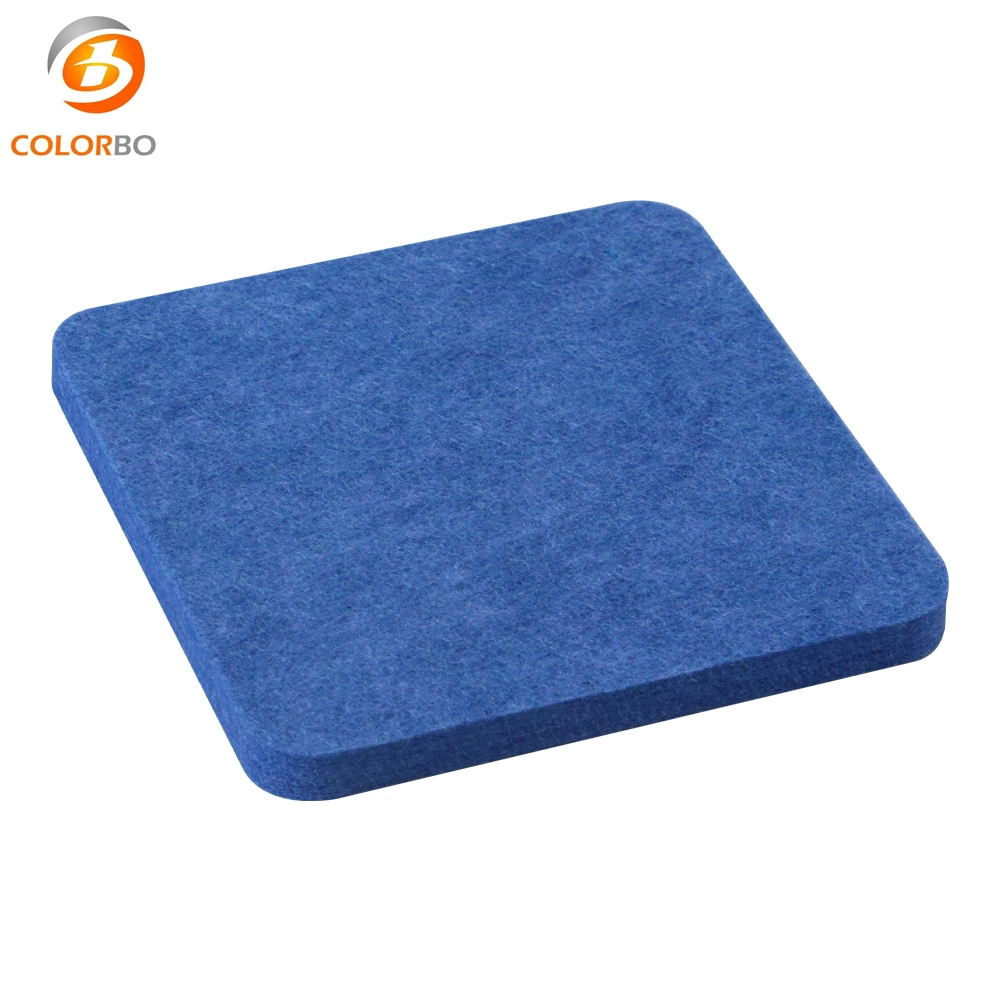 CBA08 Royal Blue Sound Absorption Class A Fire Retardant Interior Material Wall 12mm Panel