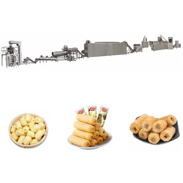 Popular Puffed Snacks Food Machines Extruder Corn Snack Production Line