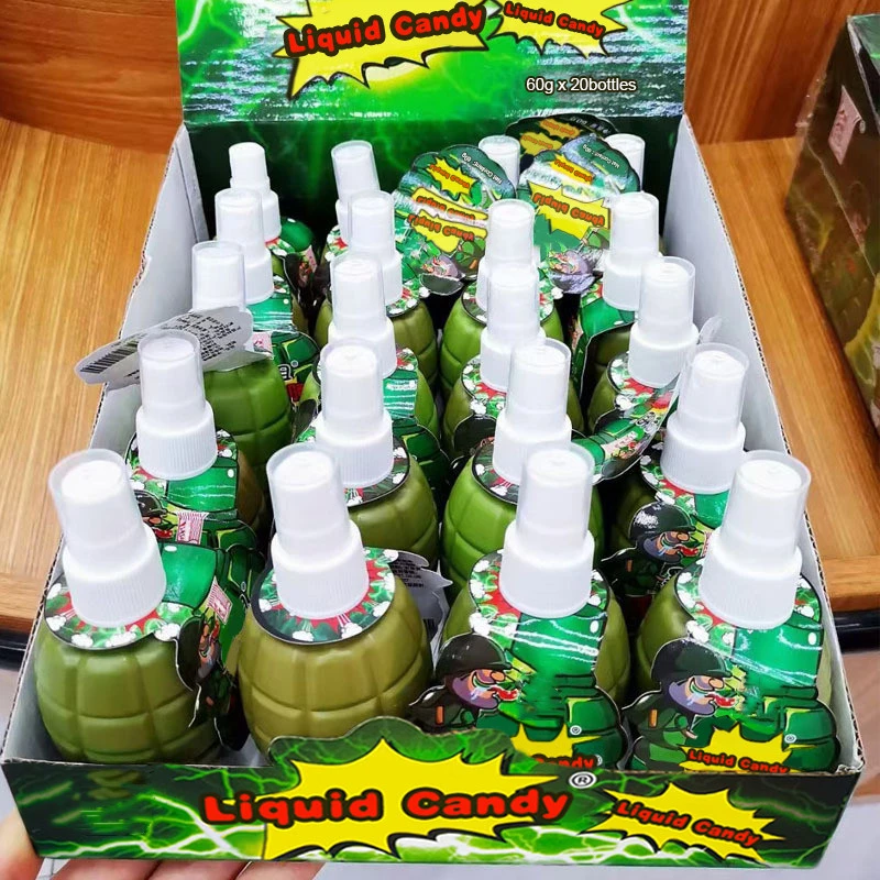 New Pattern Grenade Spray Mouth Spray Candy Spray Drink Grenade Toy Nozzle Candy Creative Liquid Candy