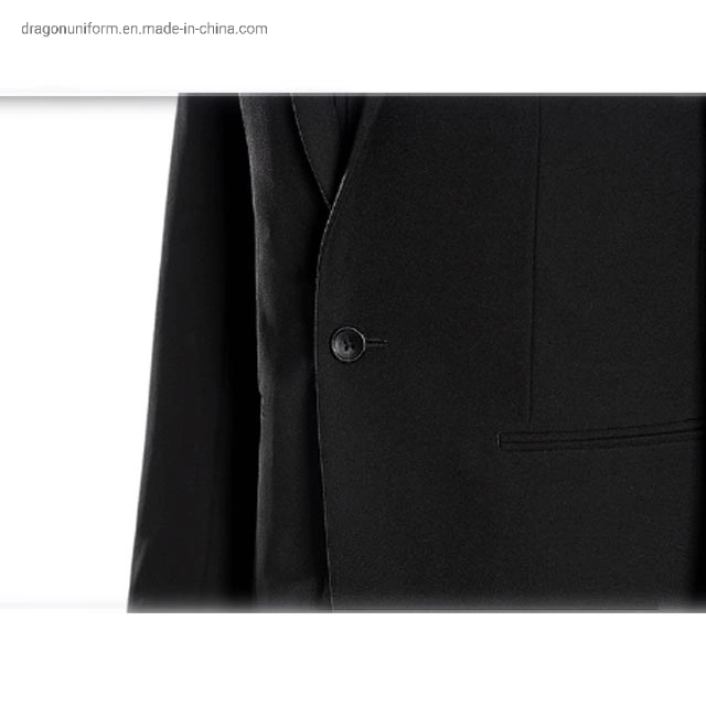 RPET Fabric Black Male Slim Formal Wedding Prom Suit Tuxedo Fit Men Business Work Wear Suit