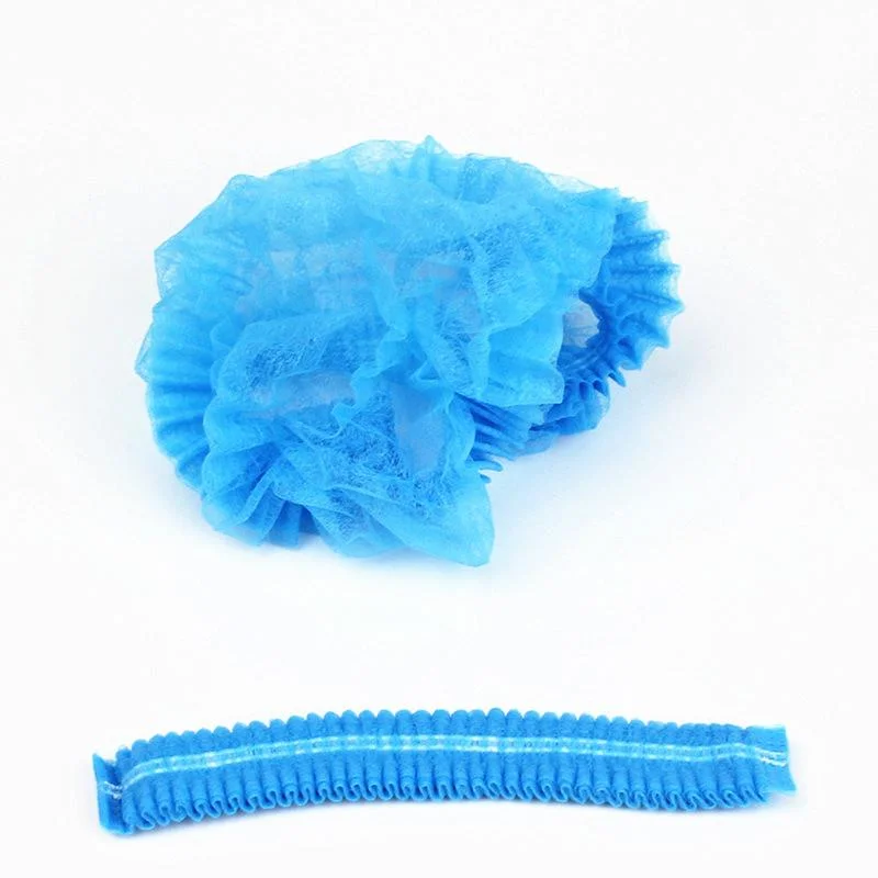 Disposable Medical Surgical PP Non Woven Head Cover Bouffant Hair Net Strip Mob Cap