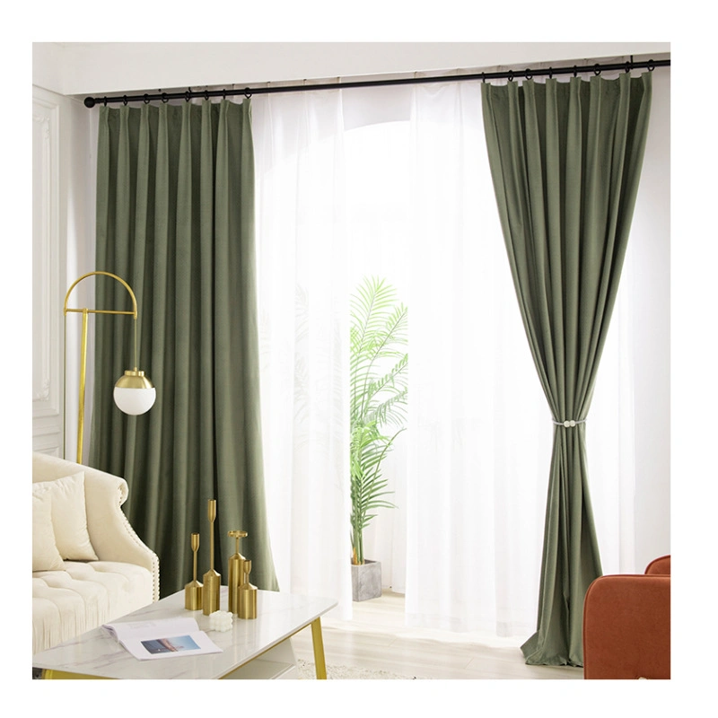 2023good Quality Luxurious Velvet Modern Simple Texture Dark Flannelette Blackout Curtain