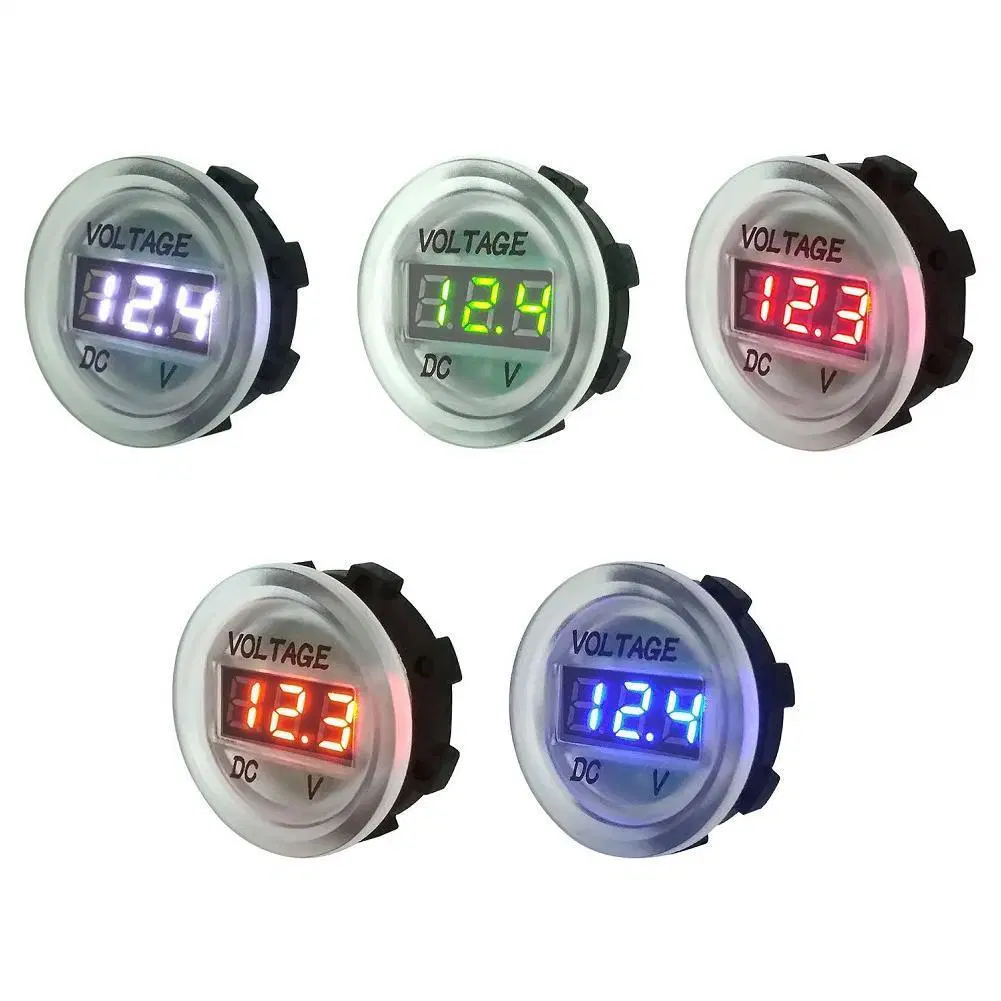 12V-24V Car LED DC Digital Display Voltmeter Waterproof Digital Voltage Meter Display Voltmeter