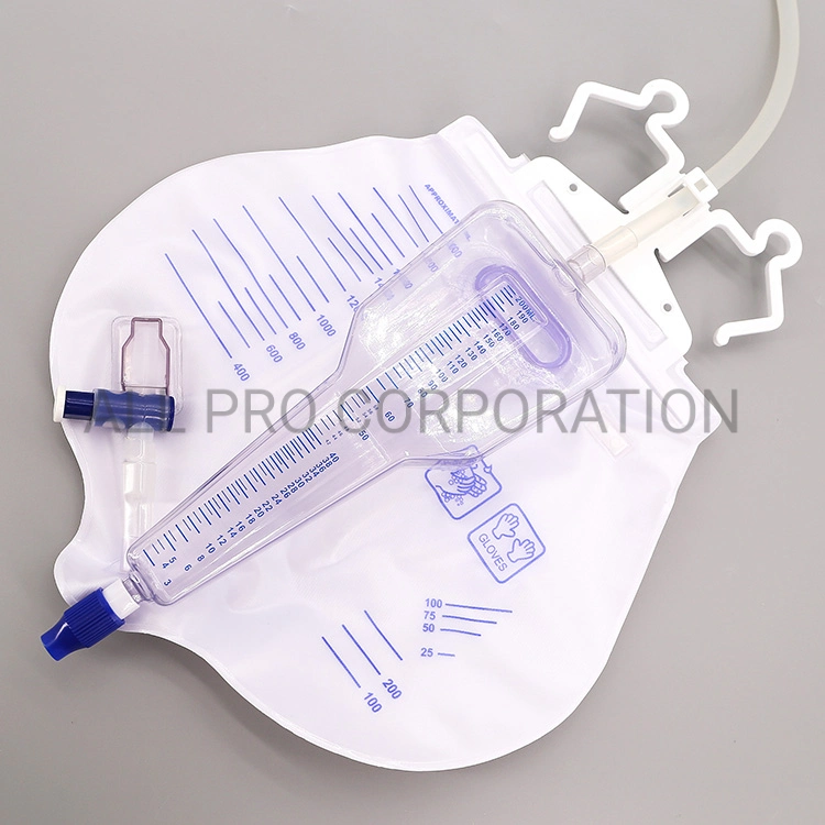 Disposable Medical Hospital Patient Sterile Urine Meter Collection Bag with Unrine Drainage Meter