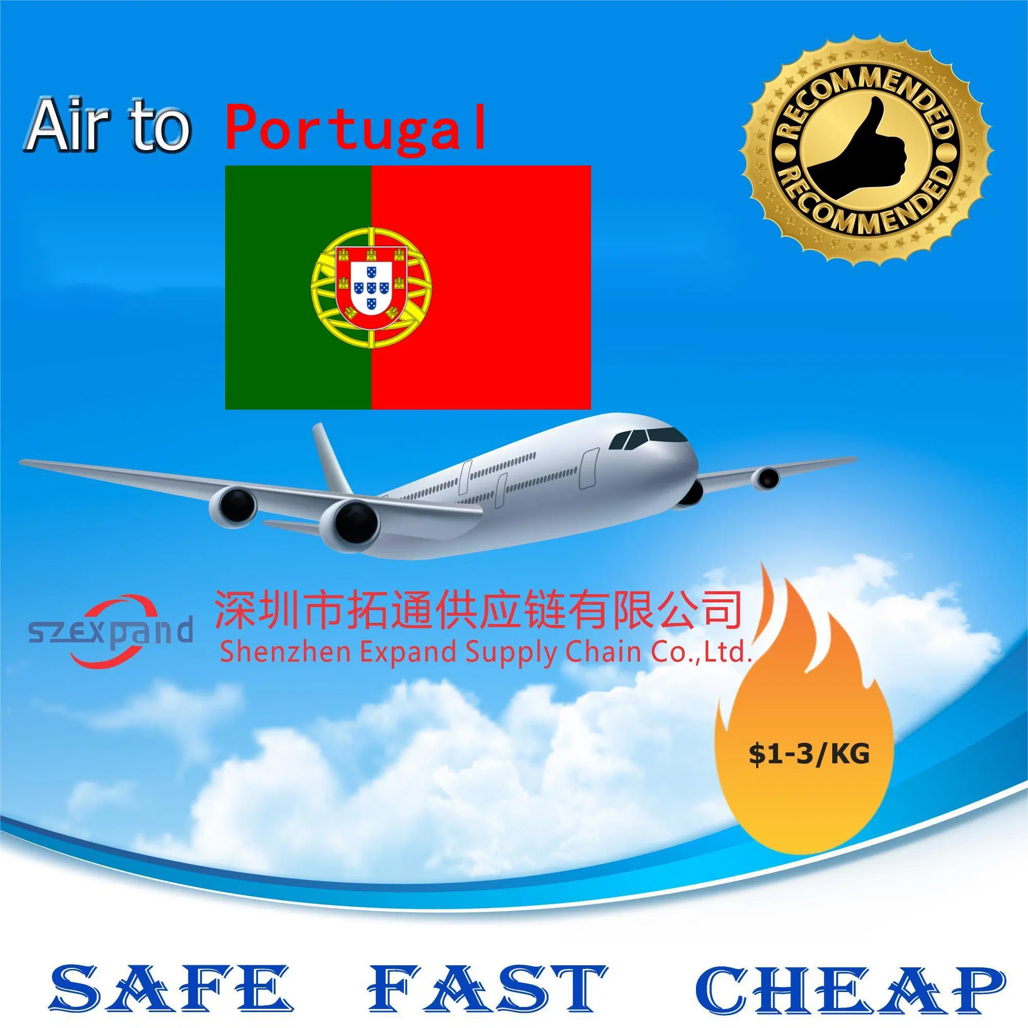 Alibaba Express, by Air/Sea/Railway/Truck Cargo/Freight/Shipping Container LCL Forwarder/Agent From China to Lisbon, Portugal Amazon/Fba DDP/DDU Fast Logistics