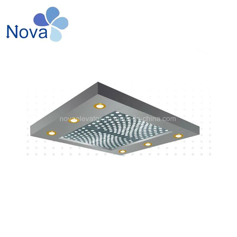 Stainless Steel, Acrylic Indoor Type Nova Elevator Parts Cabin Ceiling