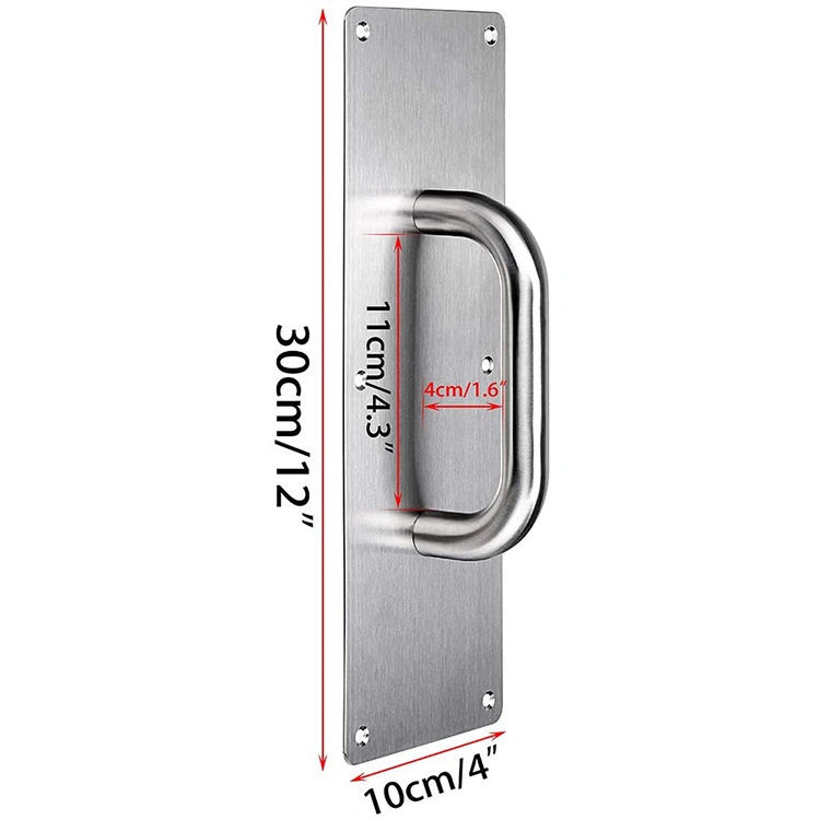 Acero inoxidable empujar o tirar de la placa de identificación de la puerta