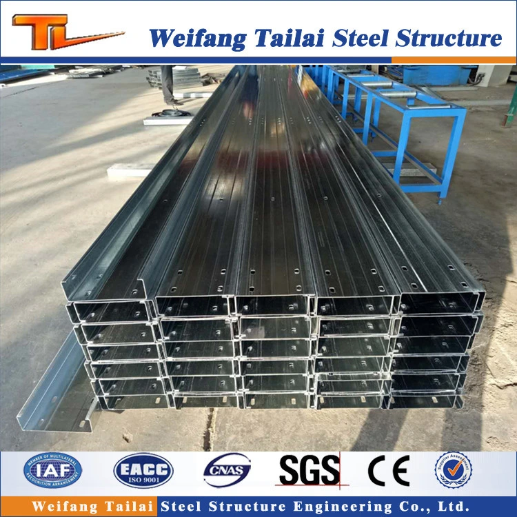 Galvanized Cold Rolled Steel C/Z Steel Purlins for Steel Structure Building