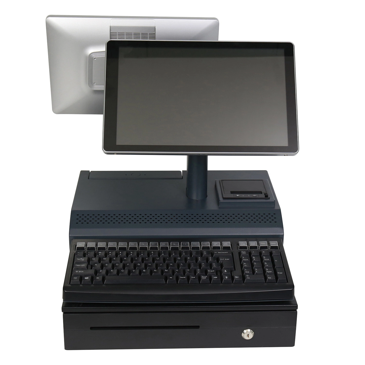 14" Ordering Machine Desktop Computer Double Screen POS System for Retail Store