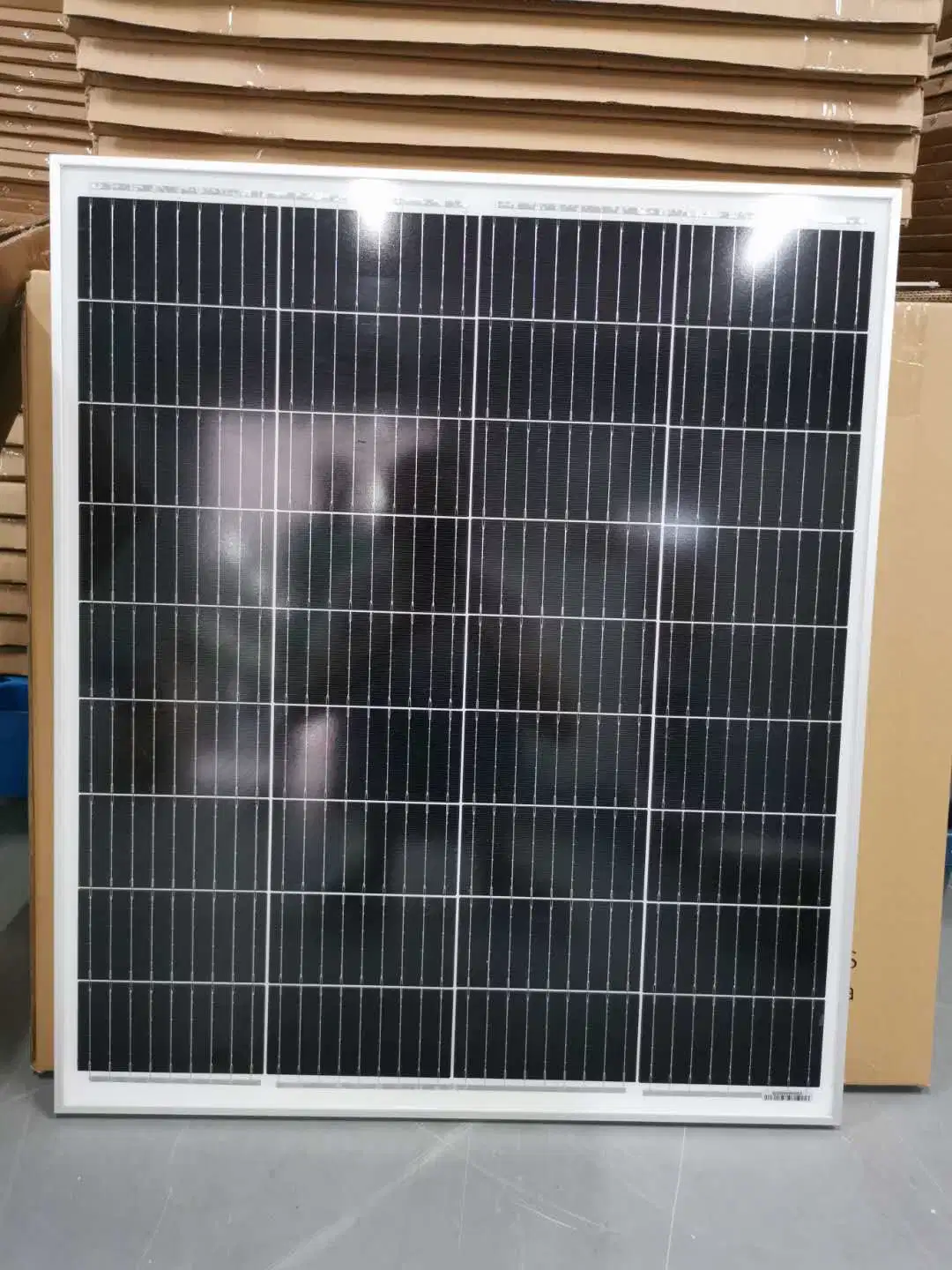 Panel Solar de 100W Marco negro para el hogar sistema de luz solar