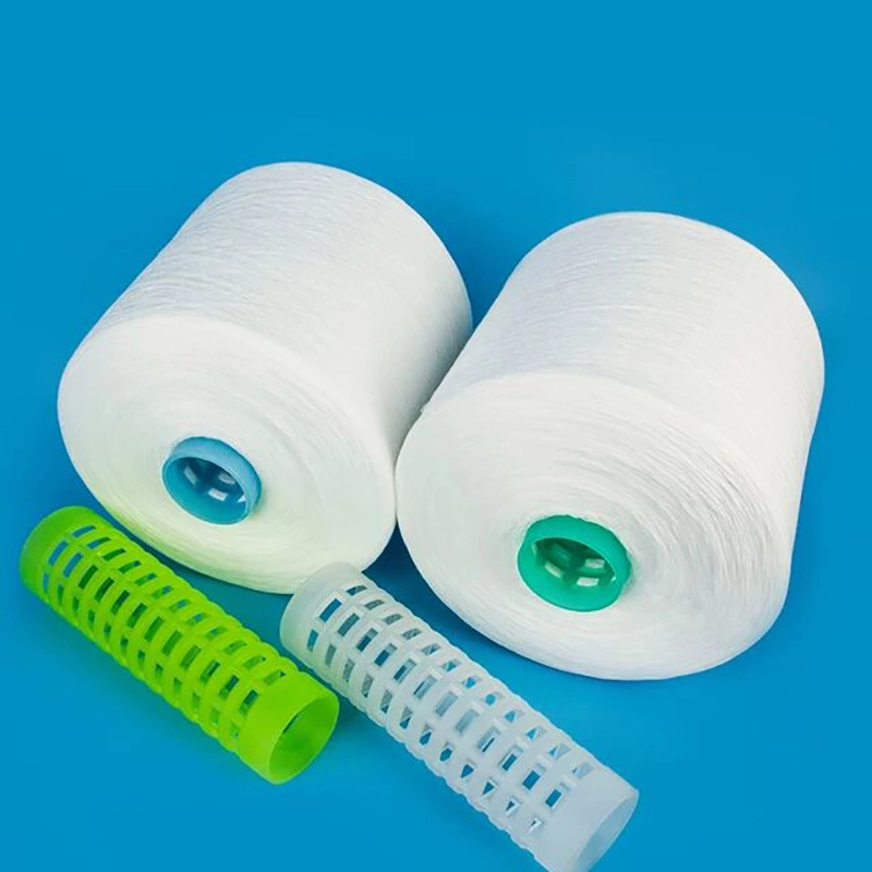 China Hersteller Färbe Rohr 100% gesponnene Polyester Garn 40/2 für Nähfaden