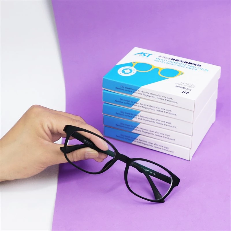 20PCS Glasses Screen Wipe Paper Spectacle Cloth