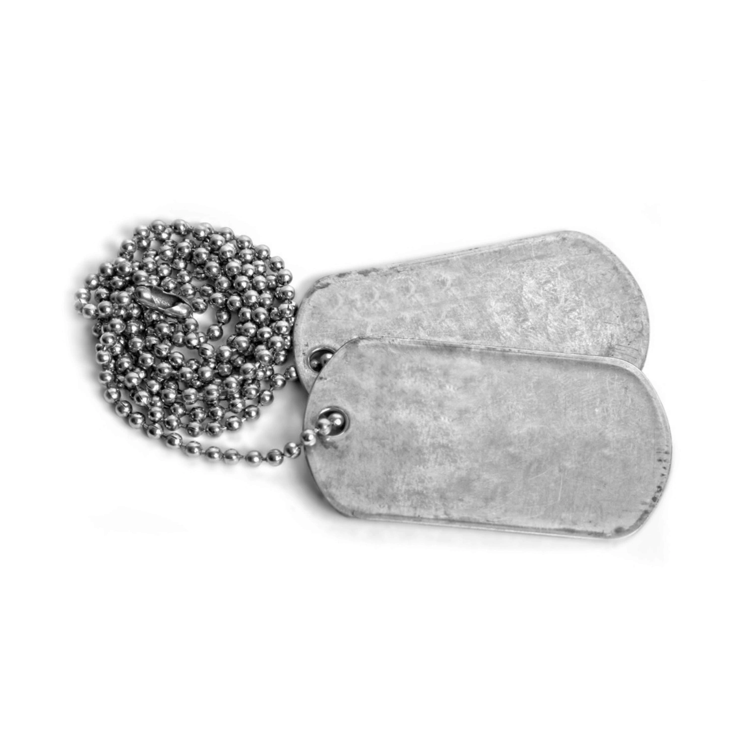 Custom Stainless Steel Dog Tag Nameplate with Rubber Ring Protective Sleeve