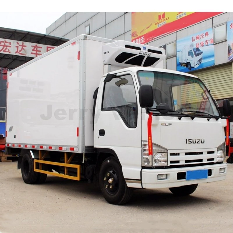 1/1.5/2t Ton I Suzu Small Reefer Freezer Cold Body/Box/Room/Van Trucks Refrigeration Standby Electric Unit Refirgerator Refrigerated Truck for Sale